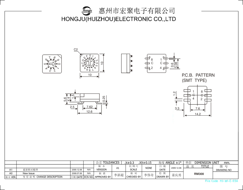 旋转拨码开关开关